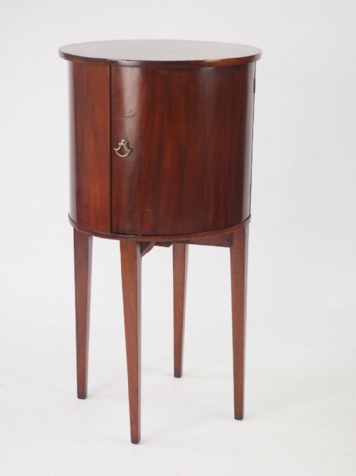 Edwardian Drum Shaped Bedside Cabinet