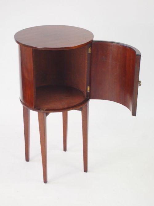 fig 1. Edwardian Drum Shaped Bedside Cabinet