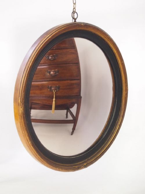 Antique Convex Wall Mirror Circa 1830