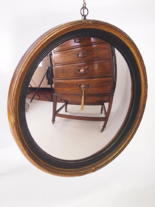 fig 1. Antique Convex Wall Mirror Circa 1830