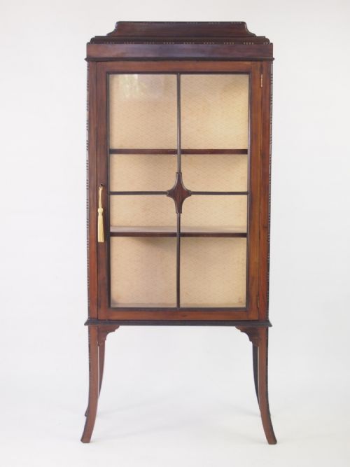 Tall Edwardian Mahogany Cabinet or Bookcase