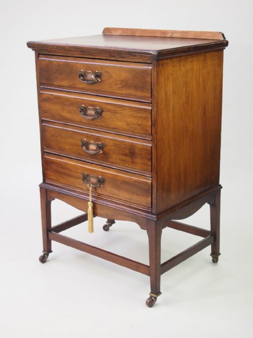 Small Antique Edwardian Music Cabinet