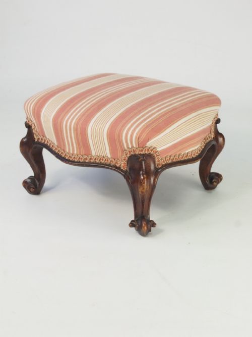 Antique Victorian Walnut Footstool
