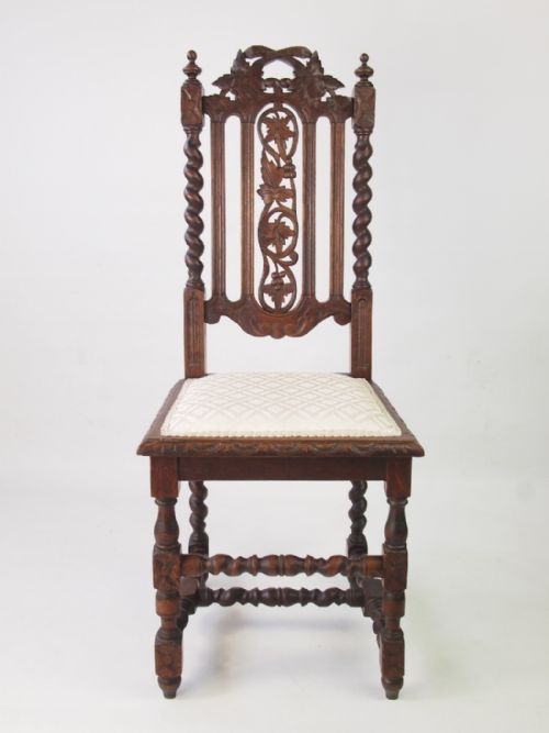 Victorian Gothic Revival Oak Chair