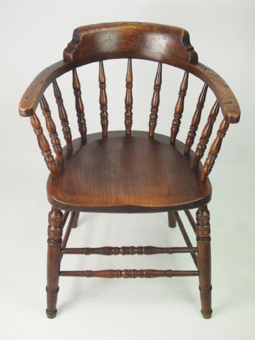 Antique Victorian Smokers Bow Armchair