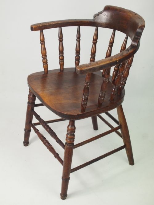 fig 1. Antique Victorian Smokers Bow Armchair