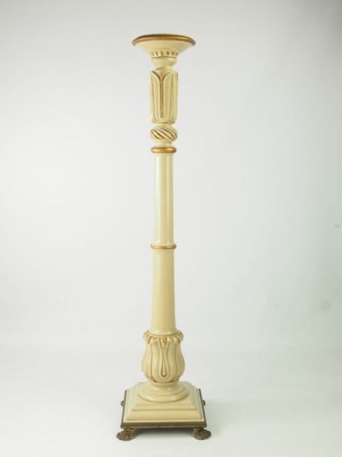 fig 1. Tall Painted Torchere or Plant Stand