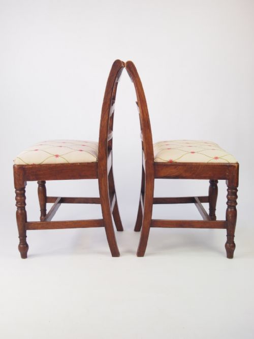 fig 1. Pair Antique Georgian Elm Side Chairs