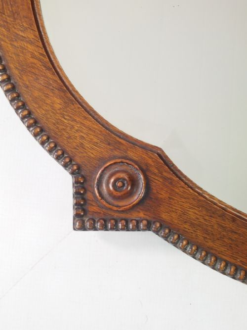 fig 1. Oak Oval Framed Mirror