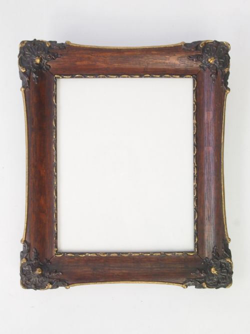 fig 1. Pair of Antique Oak & Gilt Photo Frames