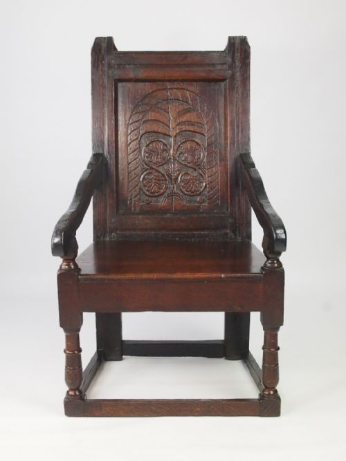Oak Wainscot Chair, 17th Century & Later