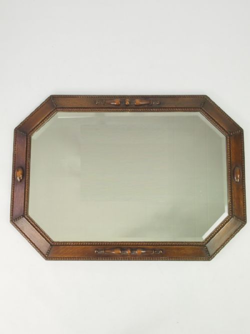 Large Oak Framed Mirror