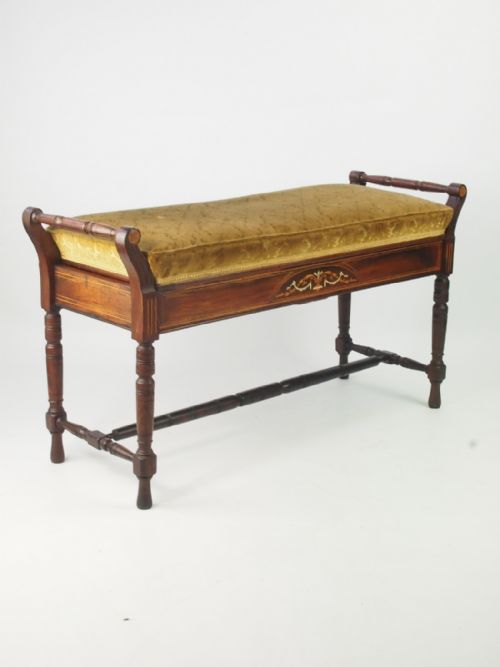 Antique Rosewood Duet Piano Stool