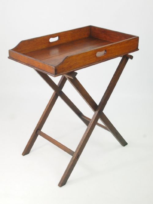 Victorian Oak Butlers Tray and Stand