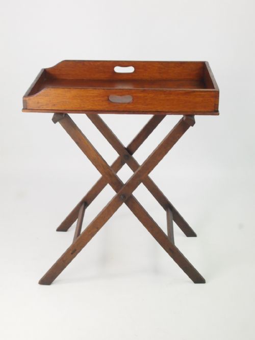 fig 1. Victorian Oak Butlers Tray and Stand