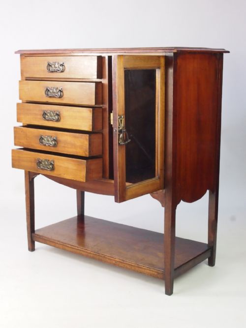 fig 1. Antique Edwardian Music Cabinet