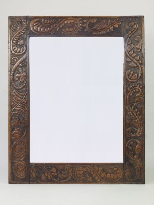 fig 1. Large Carved Oak Framed Mirror