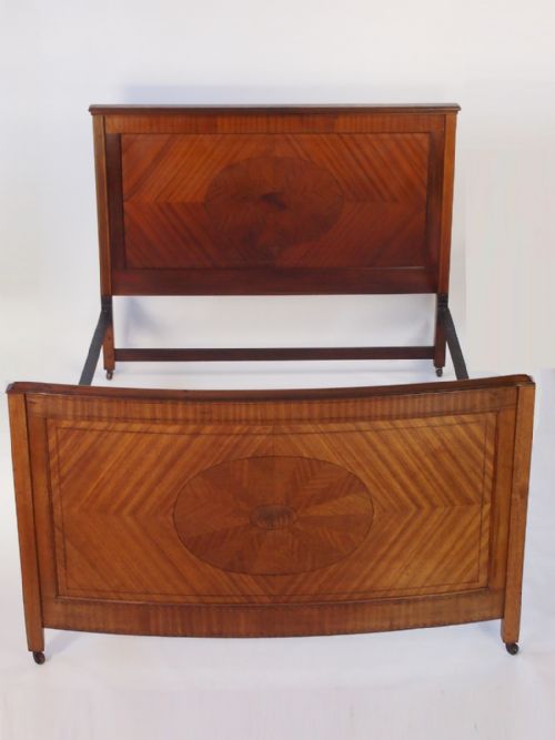 Antique Edwardian Mahogany Doube Bed