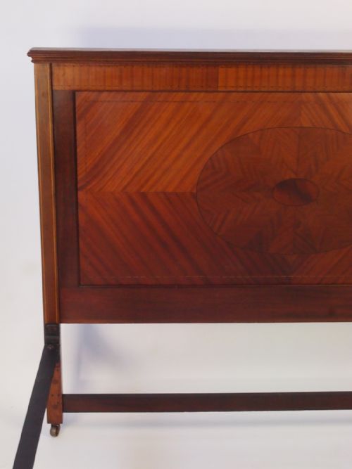 fig 1. Antique Edwardian Mahogany Doube Bed