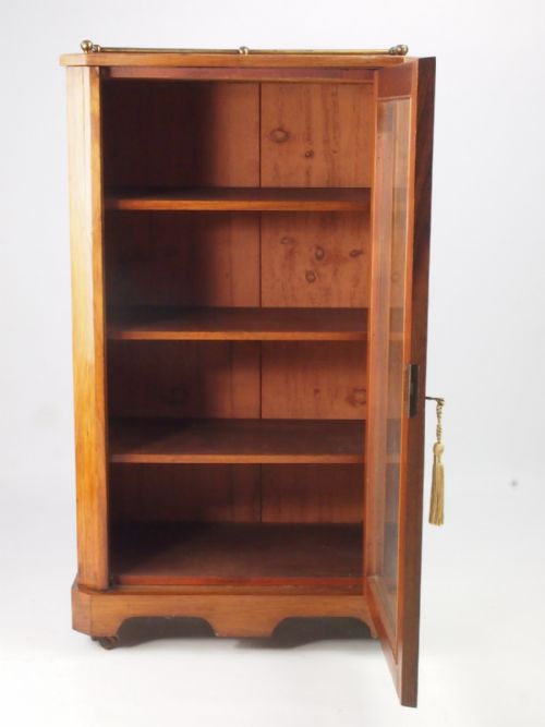 fig 1. Small Victorian Walnut Pier Cabinet or Bookcase