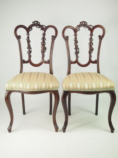 Pair of Edwardian Mahogany Side Chairs