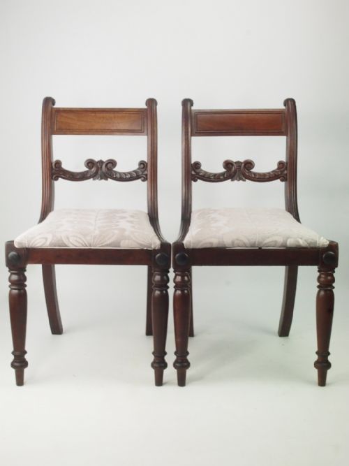 Pair of Regency Mahogany Side Chairs