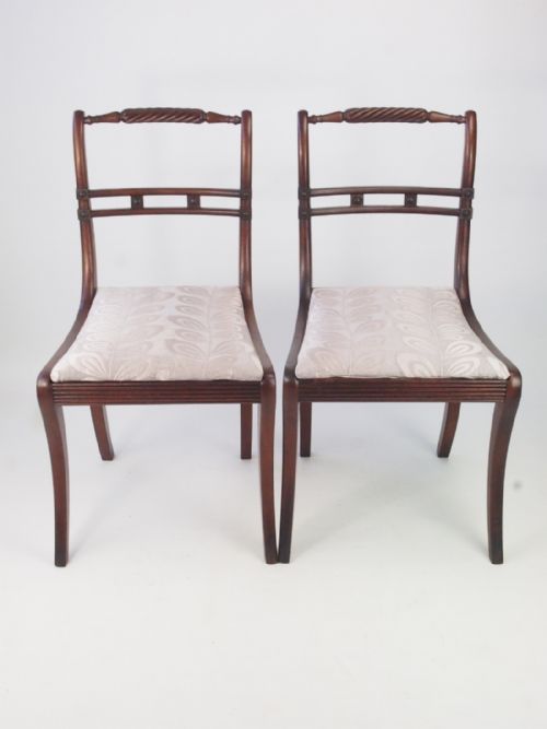 fig 1. Pair of Regency Mahogany Trafalgar Chairs