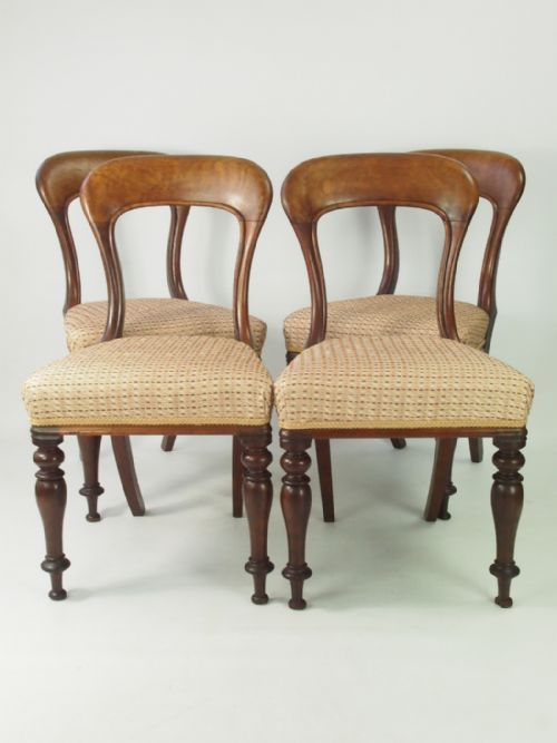 Set 4 Antique Early Victorian Dining Chairs