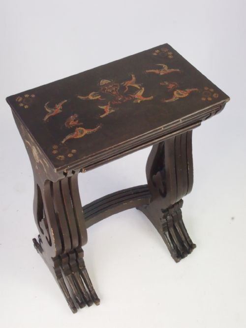 fig 1. Antique Chinoiserie Quartetto Nest of 4 Tables