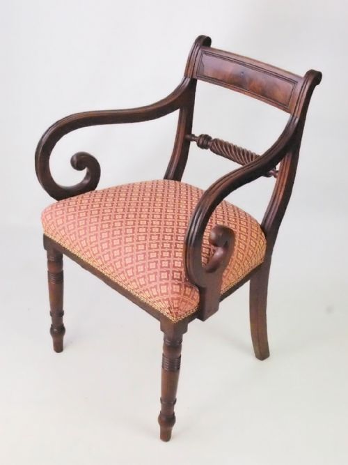 fig 1. Regency Trafalgar Open Armchair or Desk Chair