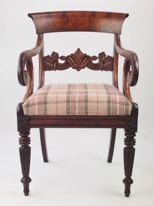 William IV Mahogany Desk Chair Circa 1830