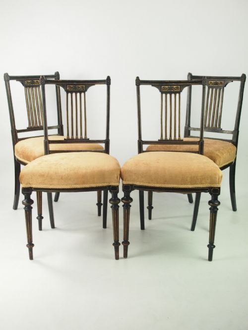 Set 4 Victorian Dining Chairs