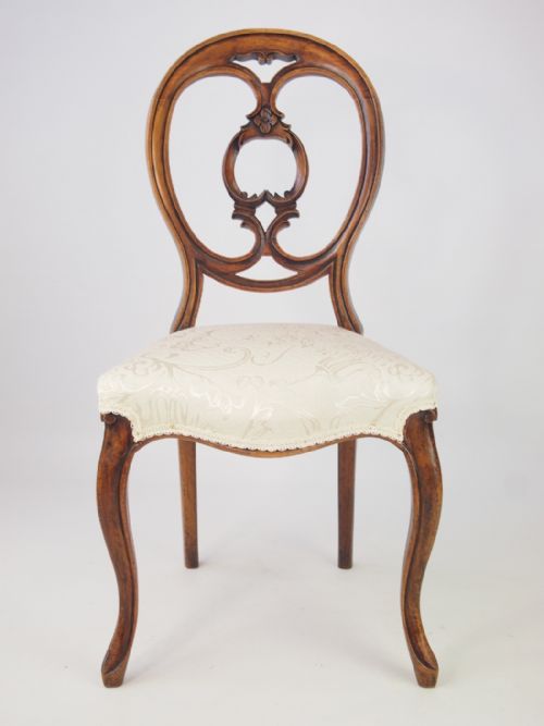 Victorian Walnut Balloon Back Chair