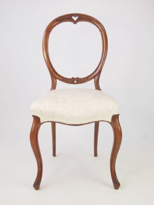 Victorian Walnut Balloon Back Chair