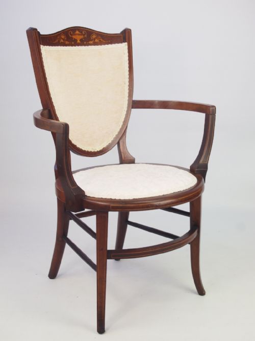 fig 1. Small Edwardian Mahogany Shield Back Chair