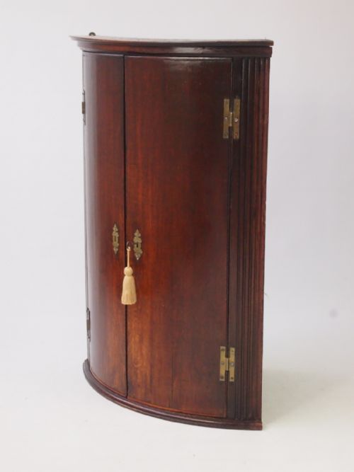 fig 1. Georgian Bow Front Oak Corner Cupboard