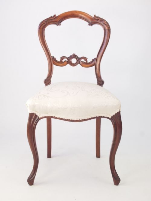 Victorian Walnut Balloon Back Chair