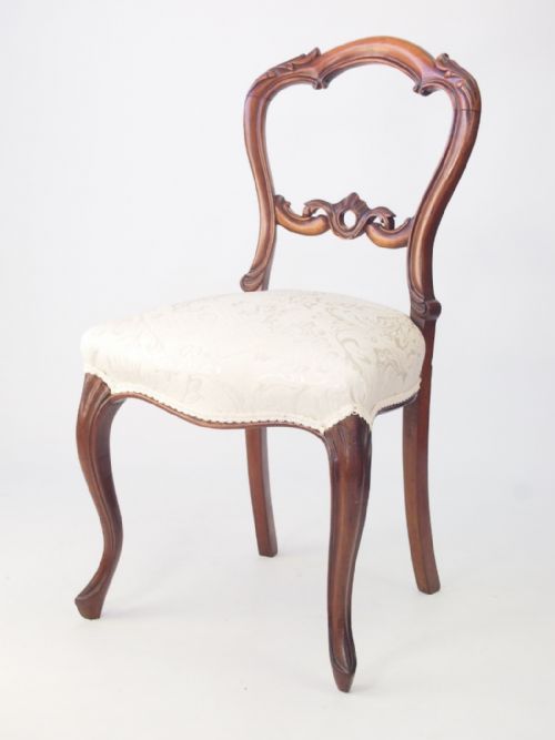 fig 1. Victorian Walnut Balloon Back Chair