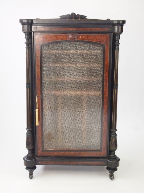 fig 2. Victorian Ebonised & Amboyna Music Cabinet