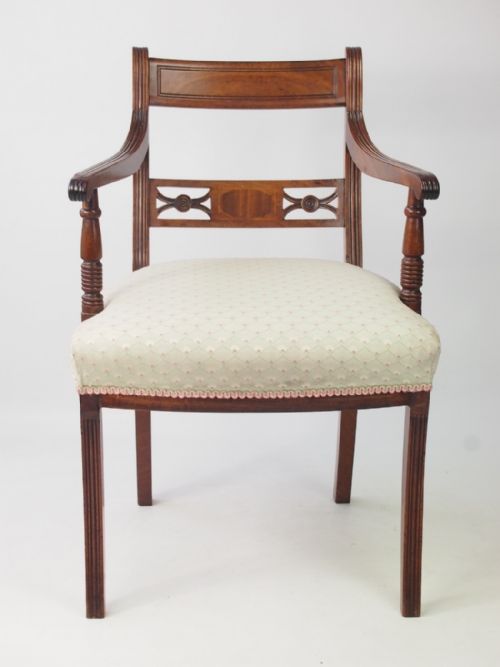 Regency Mahogany Desk Chair or Open Armchair