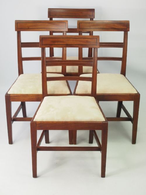 Set 4 Regency Mahogany Dining Chairs