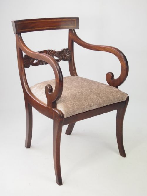 fig 1. Antique William IV Mahogany Desk Chair