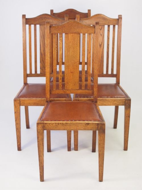 Set 4 Oak Dining Chairs