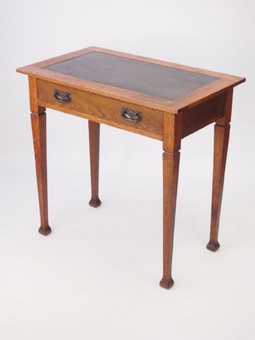 Small Edwardian Arts & Crafts Oak Desk