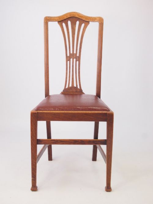 fig 1. Set 4 Edwardian Oak Dining Chairs