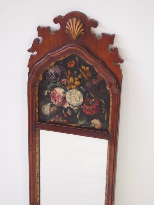 fig 1. Edwardian Floral Painted Fretwork Mirror