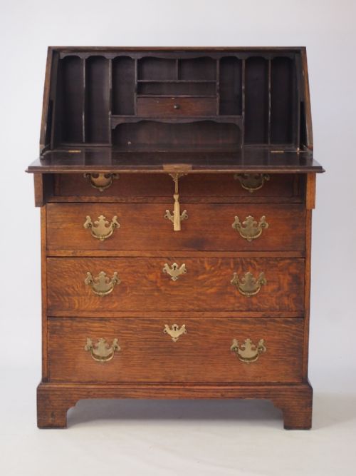 fig 1. Small Antique Edwardian Oak Bureau