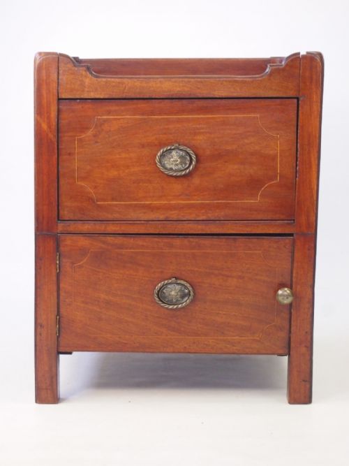 Georgian Tray Top Bedside Cabinet or Side Table