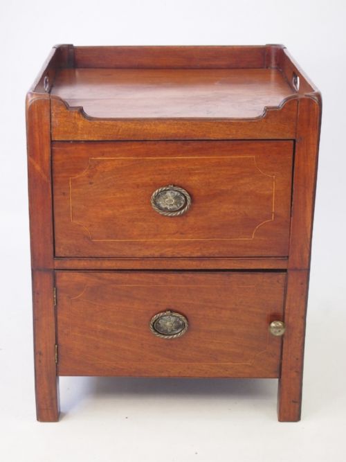 fig 1. Georgian Tray Top Bedside Cabinet or Side Table