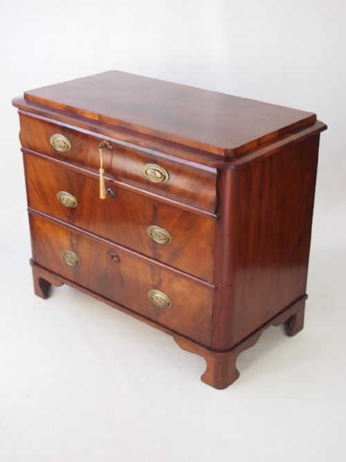 fig 1. Small Mahogany Biedermeier Chest of Drawers